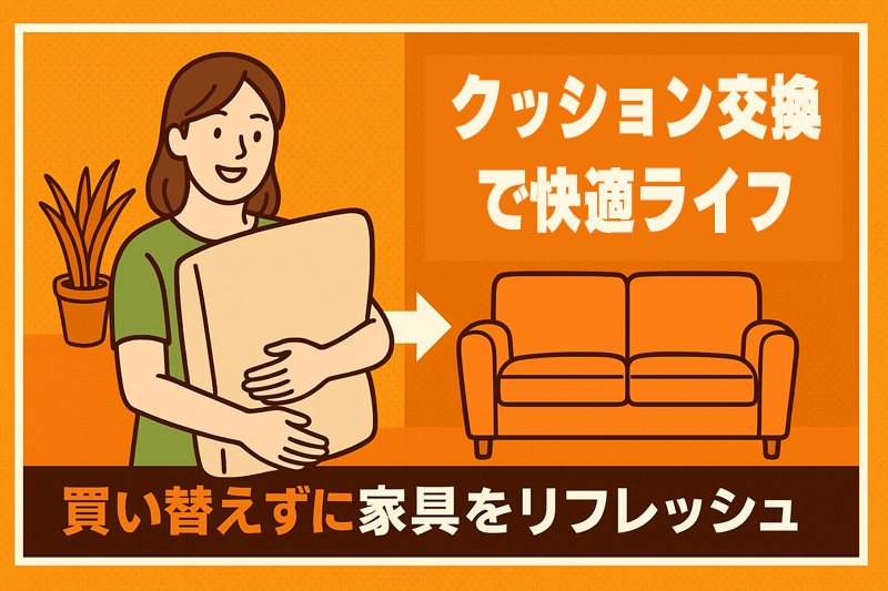 クッション交換で快適ライフ