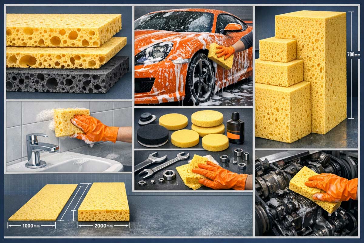 穴あきスポンジ・多孔質ウレタンフォームの加工販売｜洗車用スポンジ