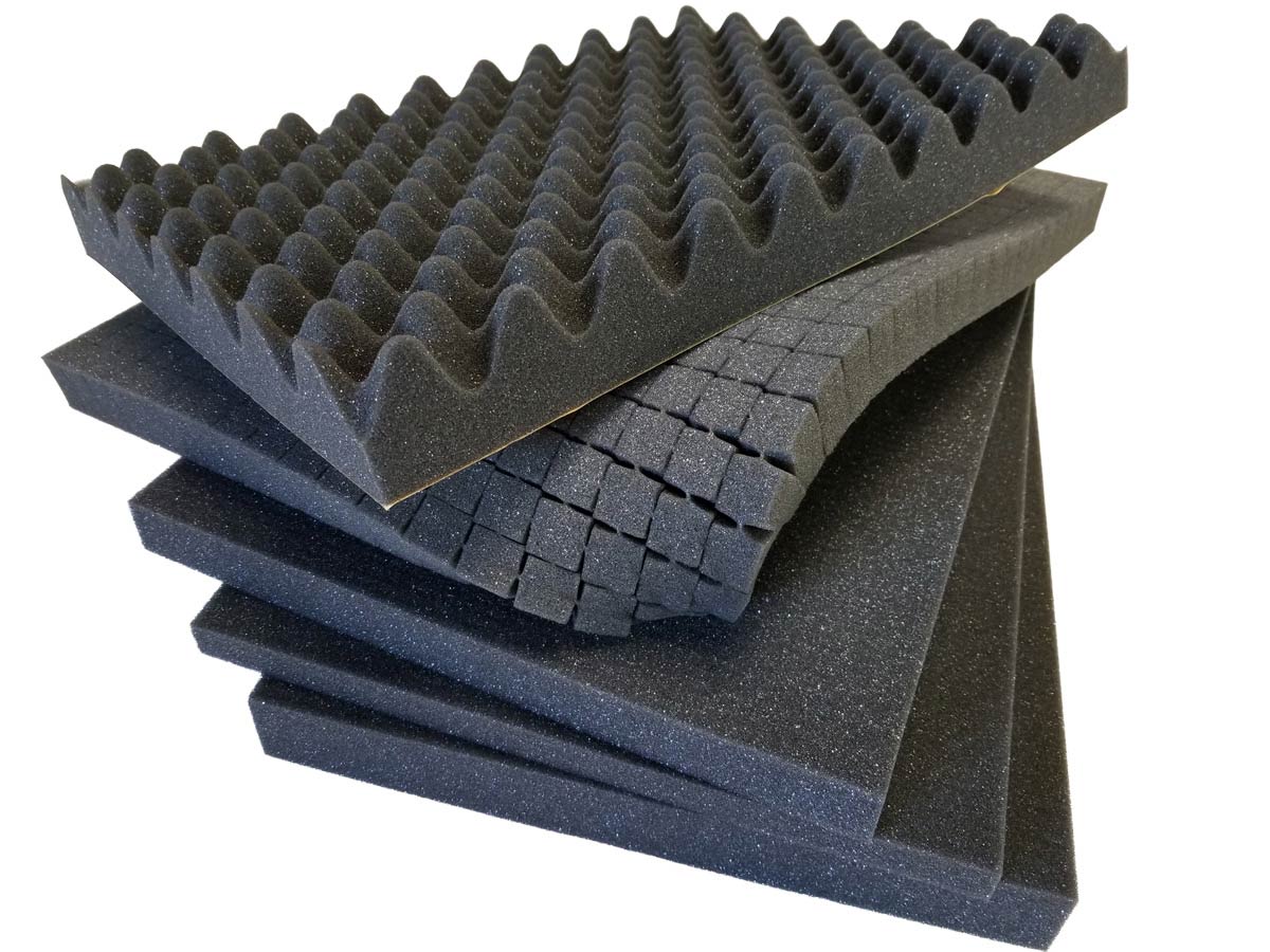 ケース内部の緩衝材として使用される各種ウレタンフォーム。
波型スポンジ、ミシン目入りのもぎ取り式ブロックスポンジ、平板タイプをご用意しています。
ブロックスポンジ以外はご希望の厚みに対応可能で、DIY用のケース緩衝材としても最適です。 ケース用緩衝材に使用される波型スポンジ・ミシン目入りブロックスポンジ・平板スポンジの種類一覧(DIY対応)