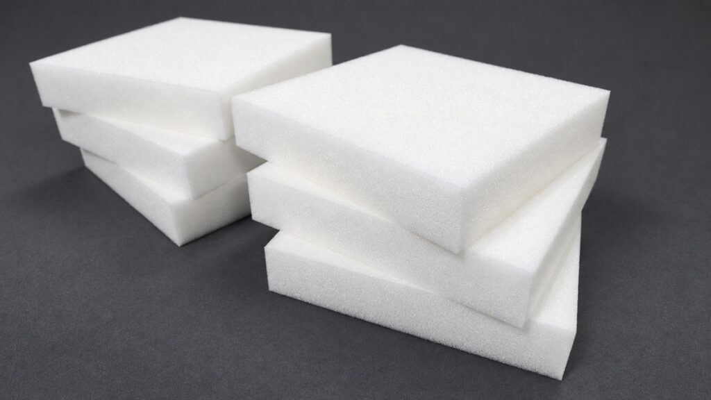 吸水用として加工したECZ白スポンジ50×250×250mm